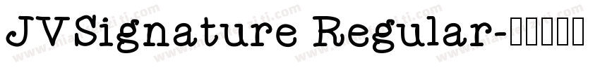 JVSignature Regular字体转换